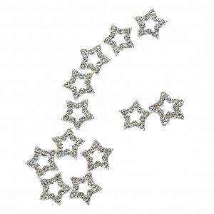 Подвески для ногтей В форме звезды 12 шт. Декоративные украшения для ногтей для акриловых ногтей DIY - Фото 1