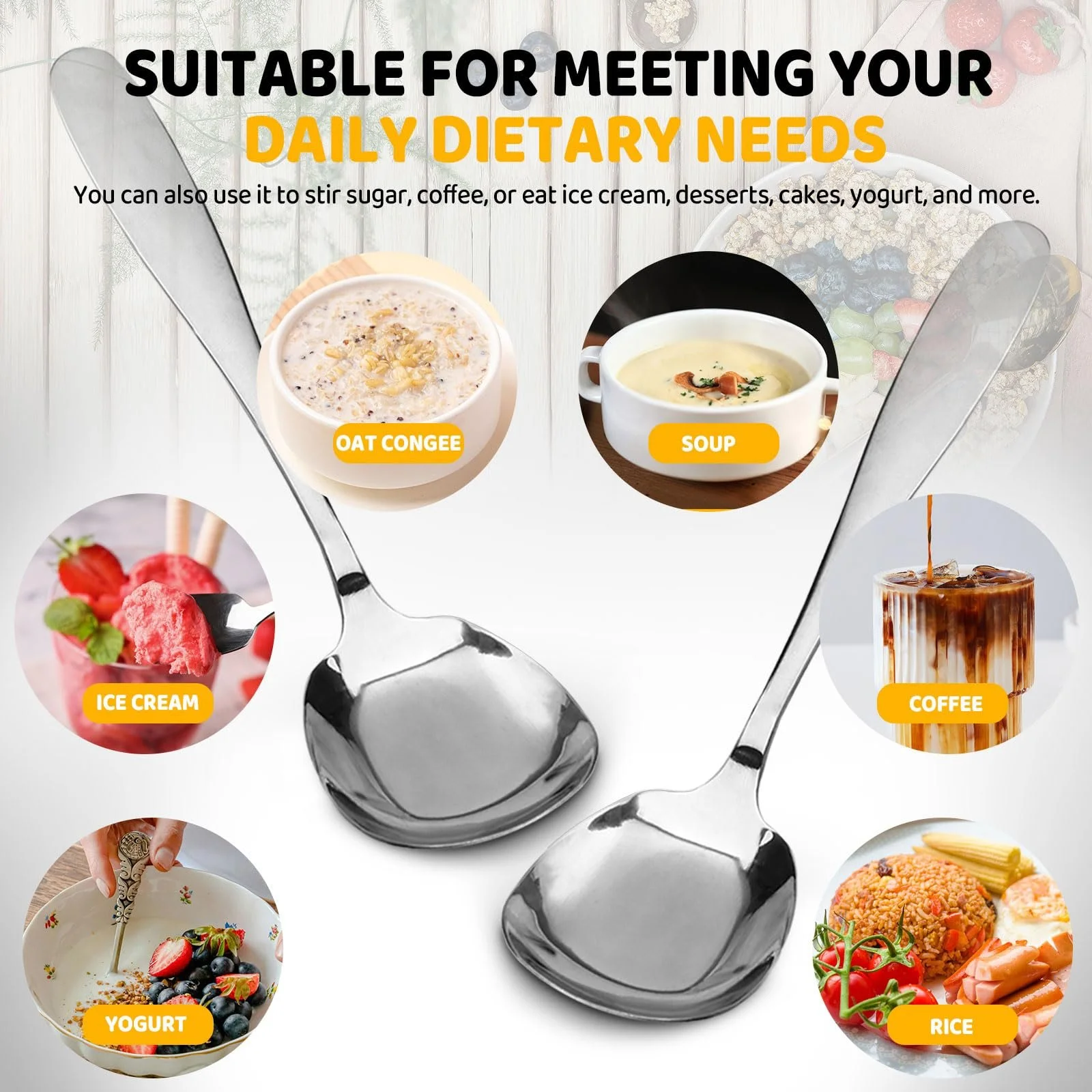 Ложка для супа Квадратная 17 см, фото №7