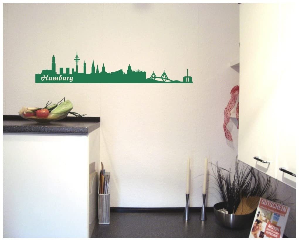 Наклейка на стіну Samunshi Hamburg Skyline 100 x 20 см чорна, фото №3 Наклейка на стіну Samunshi Hamburg Skyline 100 x 20 см чорна, фото №3