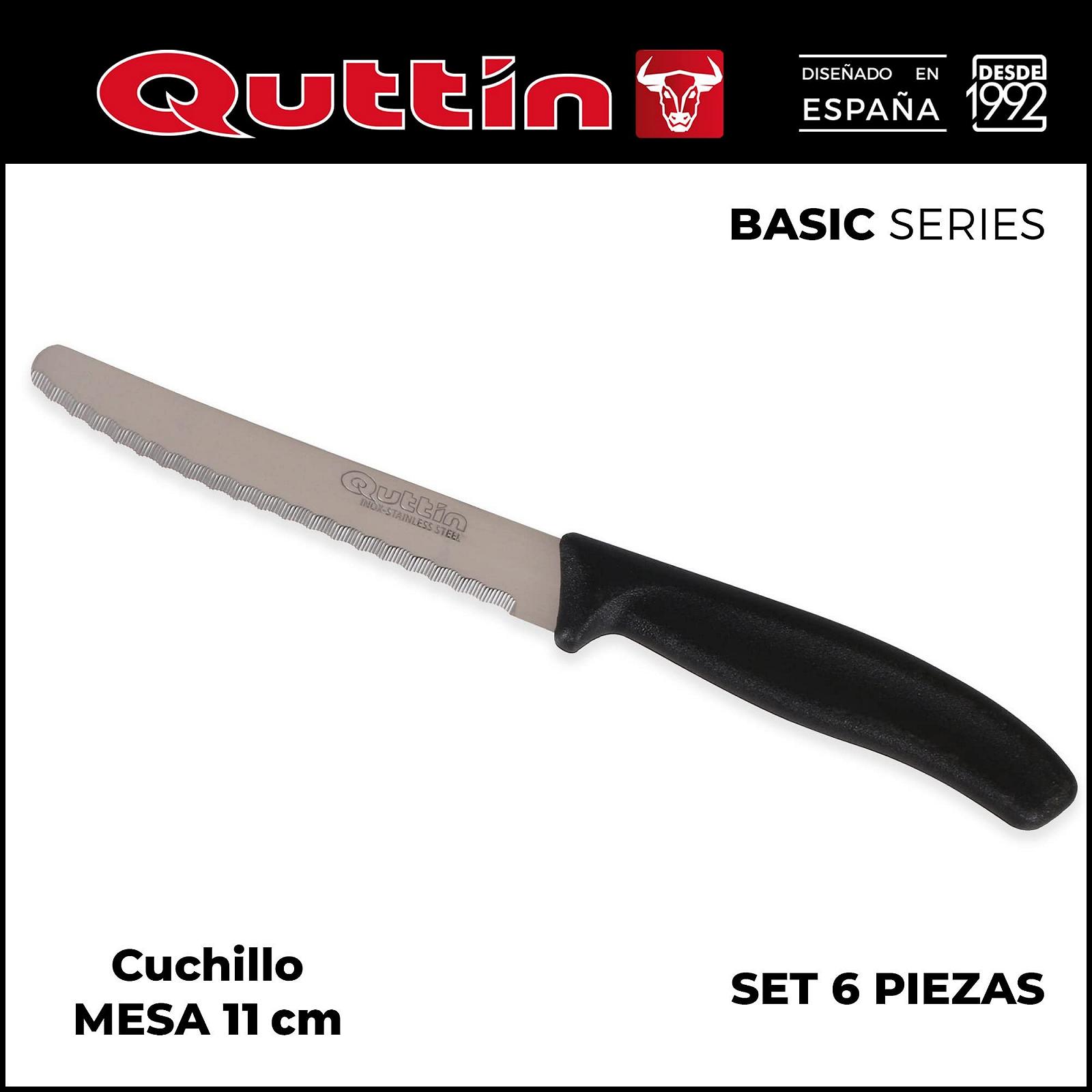 Набор столовых ножей Quttin Basic 11 см, 6 шт., черный, фото №2