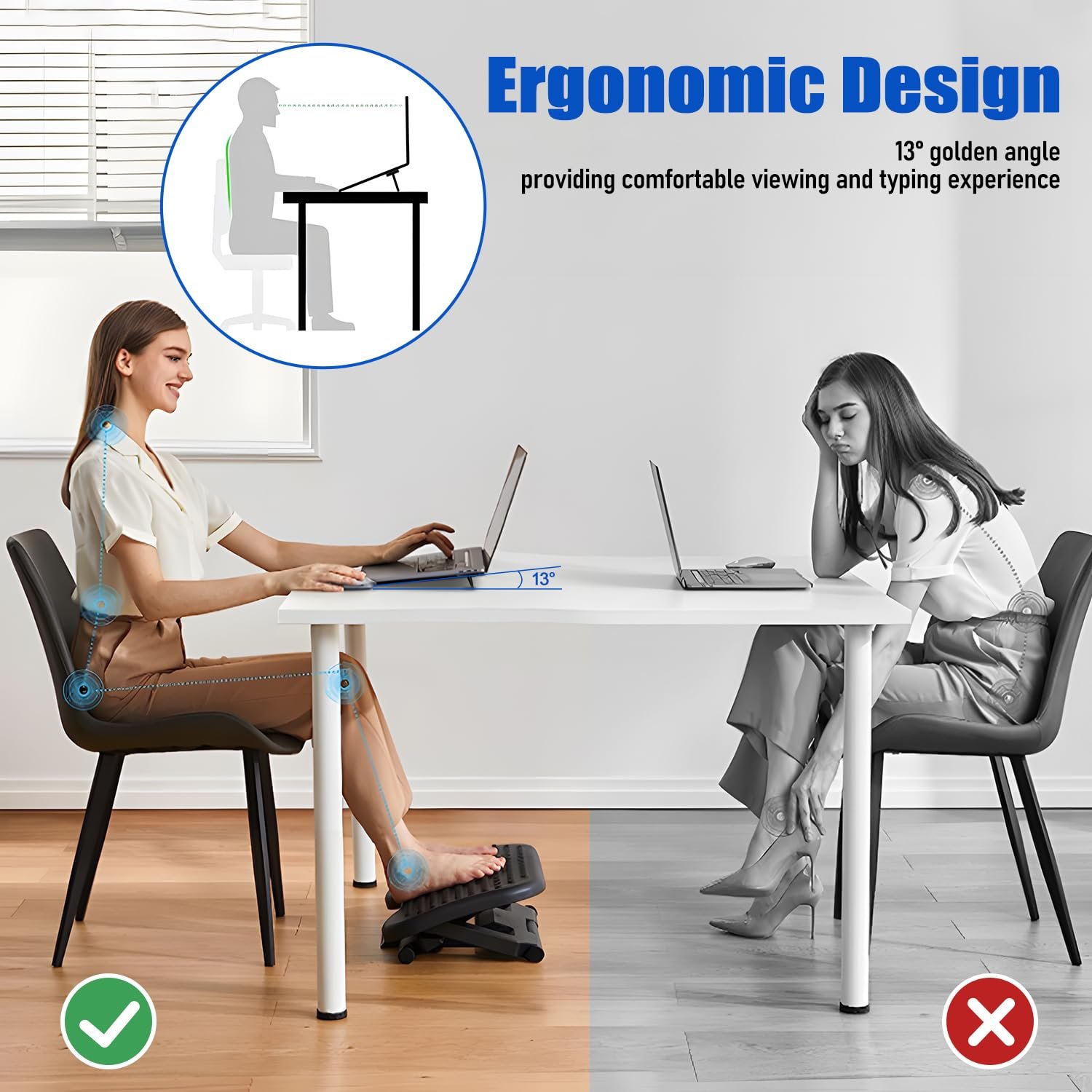 Подставка для клавиатуры портативная, 2 шт, складные ножки для ноутбука с нескользящим силиконом, мини-подставка для ноутбука самоклеящаяся, невидимая подставка для компьютерной клавиатуры для стола (черный), фото №5