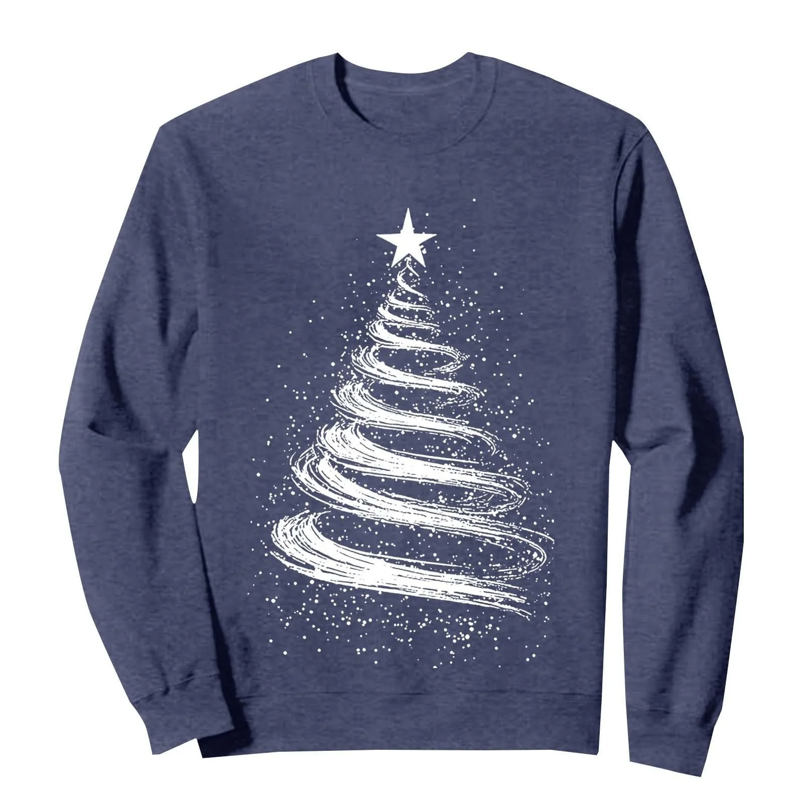 Зимовий светр з круглим вирізом Різдвяний принт, фото №1