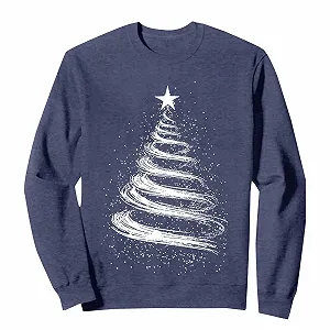 Зимовий светр з круглим вирізом Різдвяний принт - Фото 1