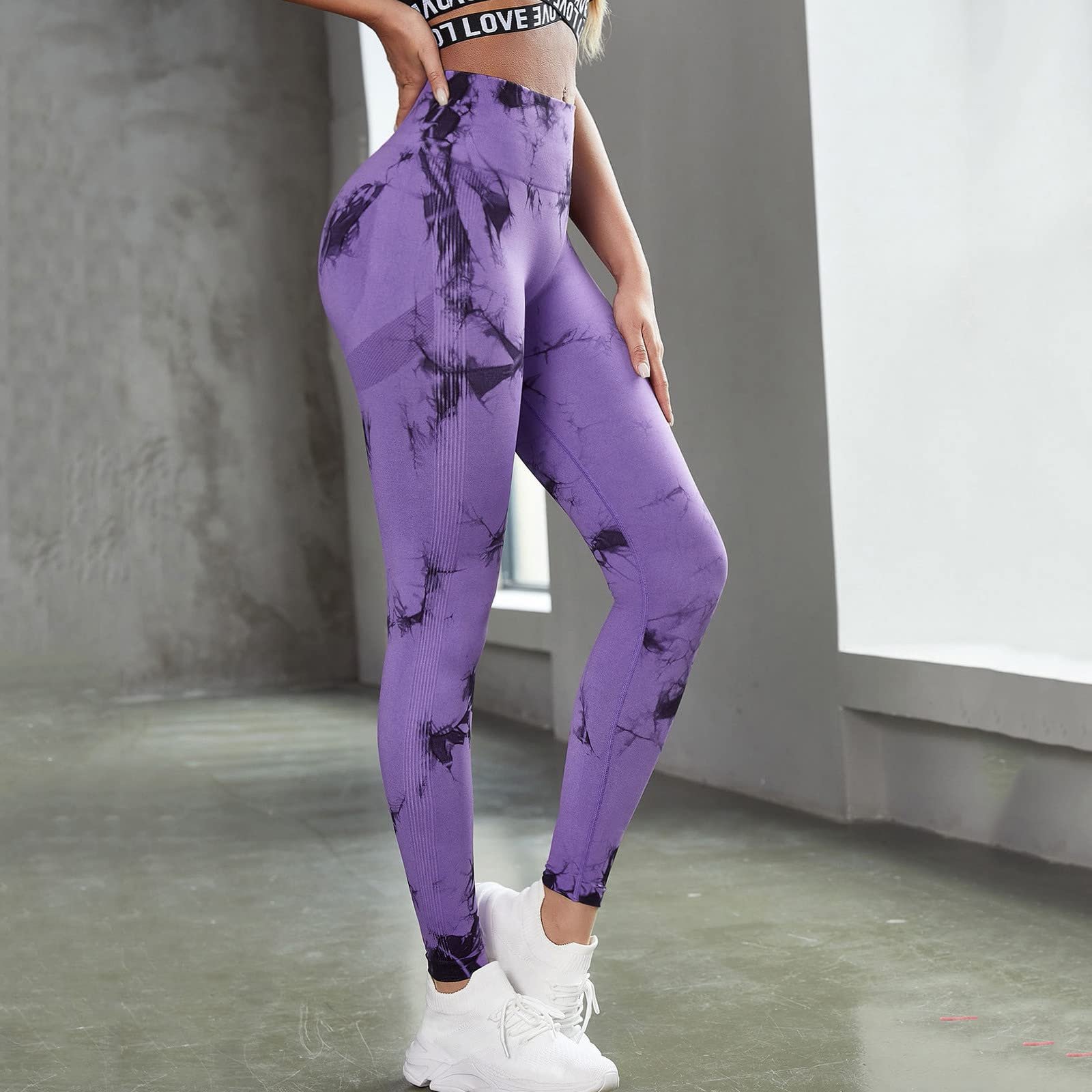Леггинсы спортивные с принтом Damen Slim Fit Спортивные Для фитнеса Scrunch Butt Для йоги, дышащие и непрозрачныеДля фитнеса, йоги, тренировок, повседневные бесшовные леггинсыДля женщин, фото №3