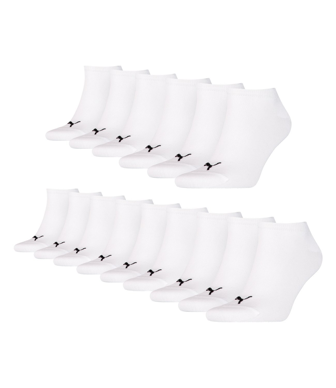 Носки PUMA Trainer Unisex, короткие носки, спортивные носки, 15 пар, цвет: белый, количество: 15 пар (5 x 3 в упаковке), размер: 47-49, артикул: -300 White, White, фото №1