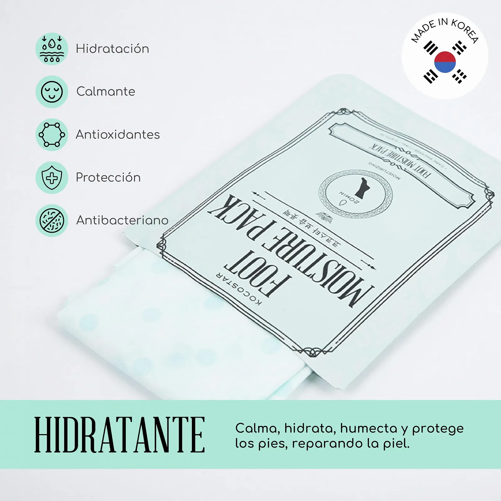 Зволожувальна маска-носки для ніг Kocostar Foot Moisture Pack Beauty foot treatment, фото №2