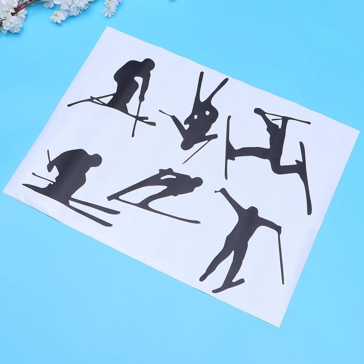 Настінна наклейка Skier Nordic Style Multiple Poses, фото №9