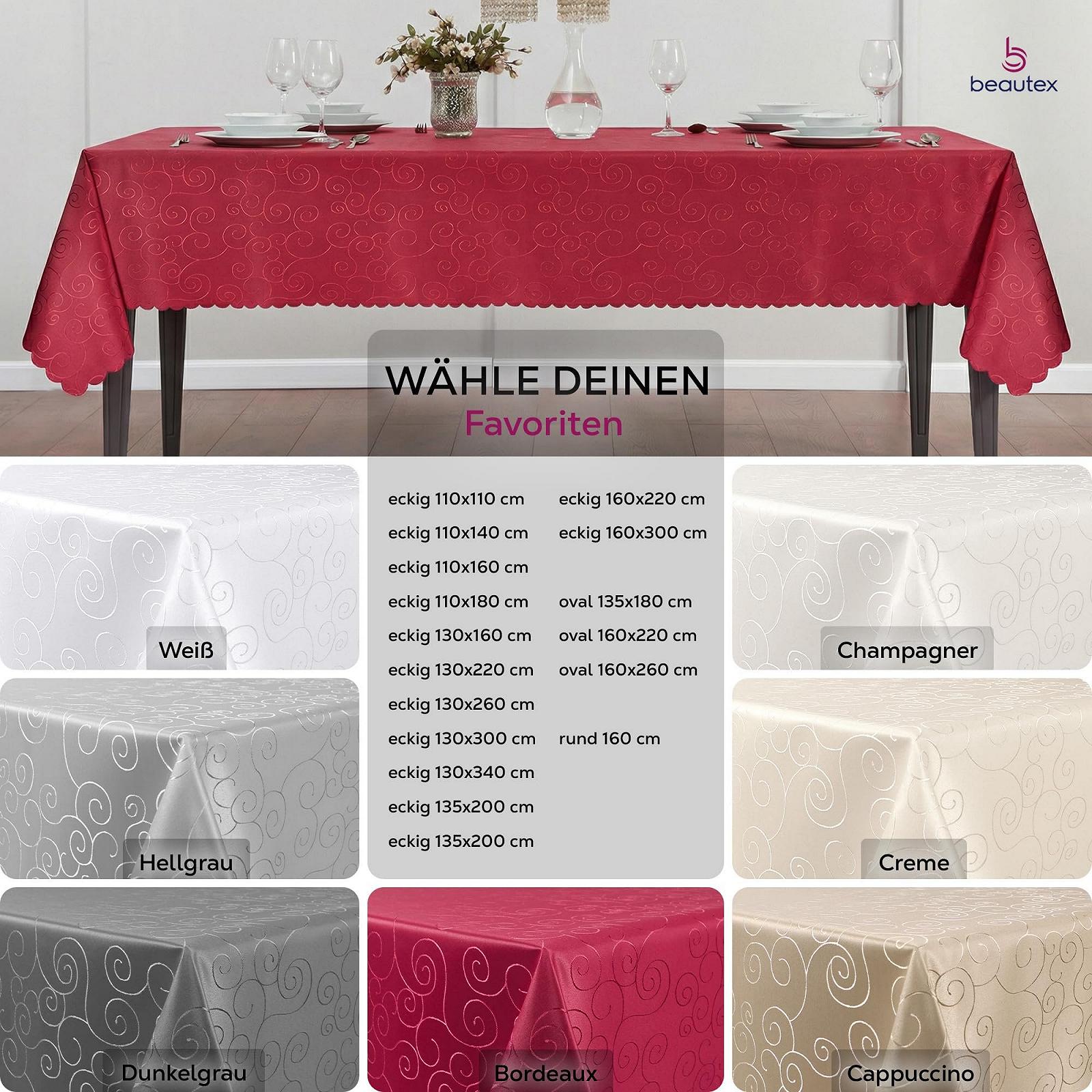 Скатертина BEAUTEX Damask Ornaments Прямокутна Поліестер Не потребує прасування, фото №5