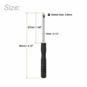 Міні-викрутка шліцьова sourcing map 3.0 мм, 5 шт. для ремонту годинників та окулярів synthetic.ua - Фото 1