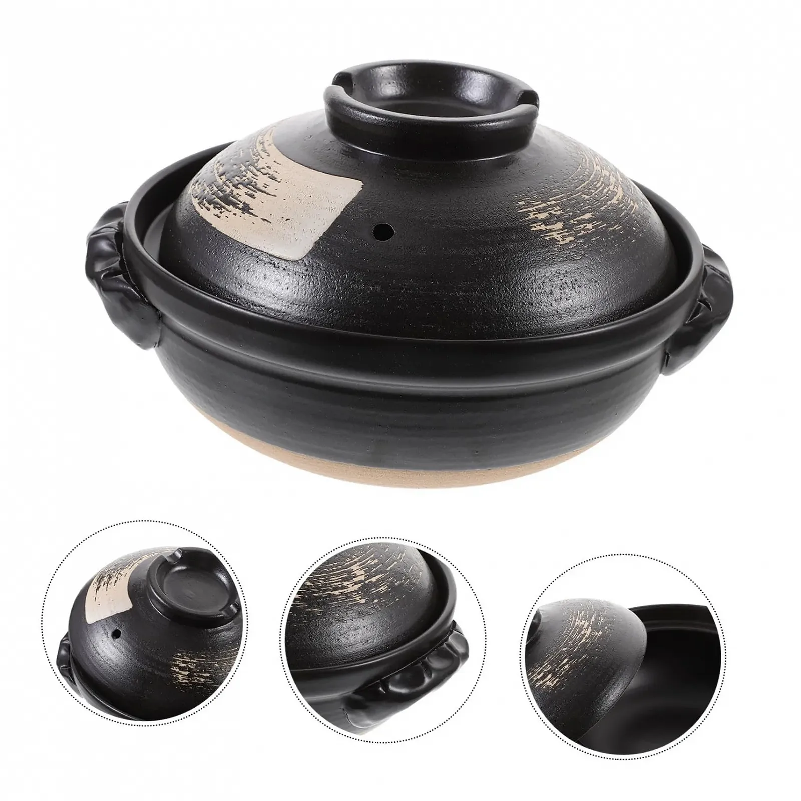 Кастрюля-сотейник керамическая антипригарная 500 мл для супа риса и каши универсальная бытовая, фото №8