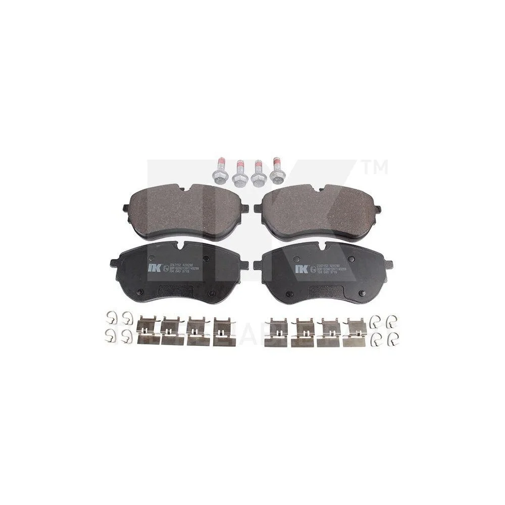 Комплект дискових гальмівних колодок NK 2247152 для VW VAG передня вісь, фото №1 Комплект дискових гальмівних колодок NK 2247152 для VW VAG передня вісь, фото №1