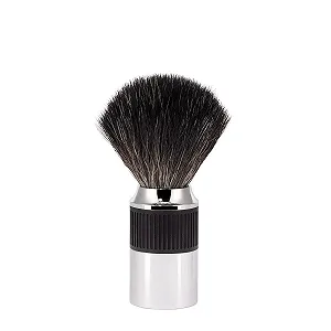 Помазок для бритья MÜHLE Neo Black Fibre хром и резиновая ручка Черный - Фото 1
