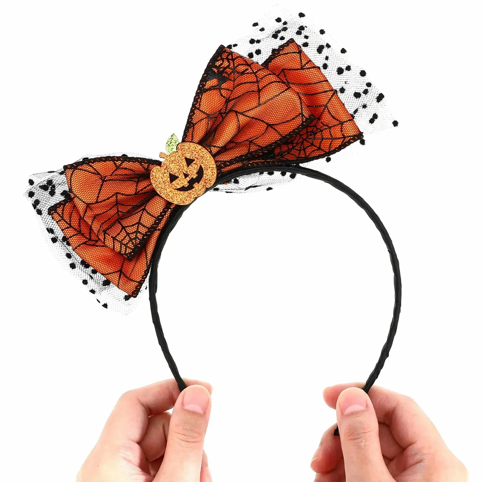 Обруч для волосся з гарбузовим бантом MAGICLULU, фото №3