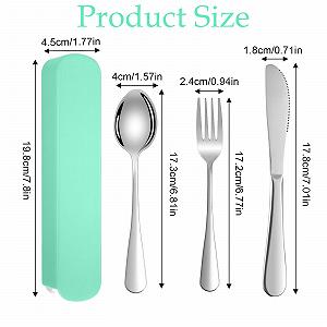 Набор столовых приборов для путешествий ZSRVAJ с футляром для 1 человека, портативный набор из нержавеющей стали цена на synthetic.ua - Фото 1 Набор столовых приборов для путешествий ZSRVAJ с футляром для 1 человека, портативный набор из нержавеющей стали synthetic.ua - Фото 1