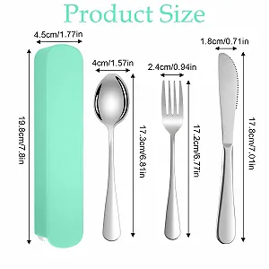 Набор столовых приборов для путешествий ZSRVAJ с футляром для 1 человека, портативный набор из нержавеющей стали synthetic.ua - Фото 1