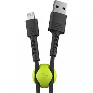 Дата кабель USB 2.0 AM to Lightning 1.0m Soft black Pixus (4897058530933) - Фото 1