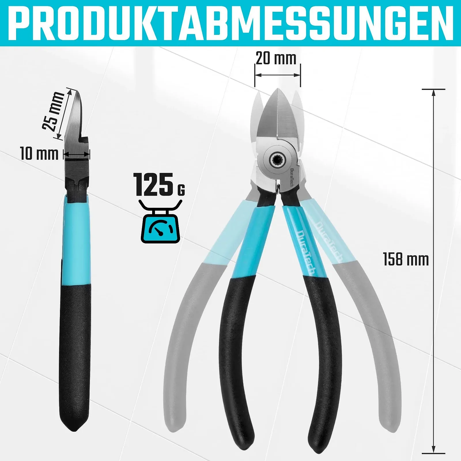 Бокорезы DURATECH Маленькие, 158 мм Мини кусачки для проволоки, Маленькие кусачки, Прецизионные кусачки с пружинным механизмом, Идеально подходят для моделирования, изготовления ювелирных изделий и DIY, фото №2