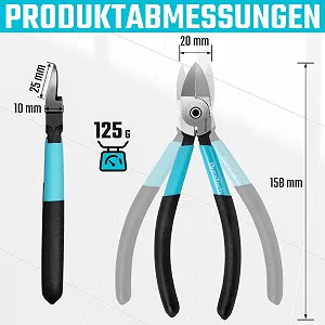 Бокорізи DURATECH Маленькі, 158 мм Міні кусачки для дроту synthetic.ua - Фото 1