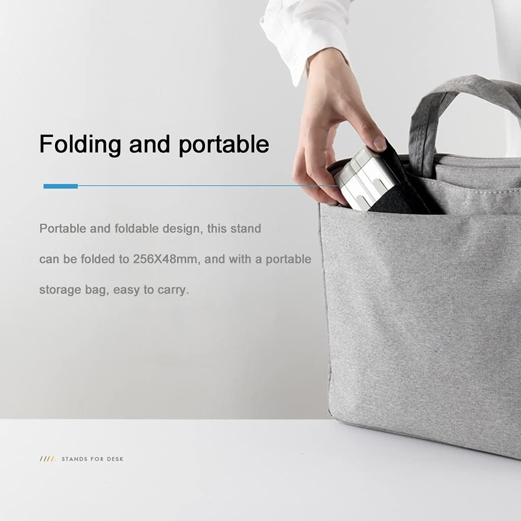 Підставка для настільного ПК алюмінієва Охолоджувач Нековзна Регульована Охолоджуюча для ноутбука Портативна, фото №3