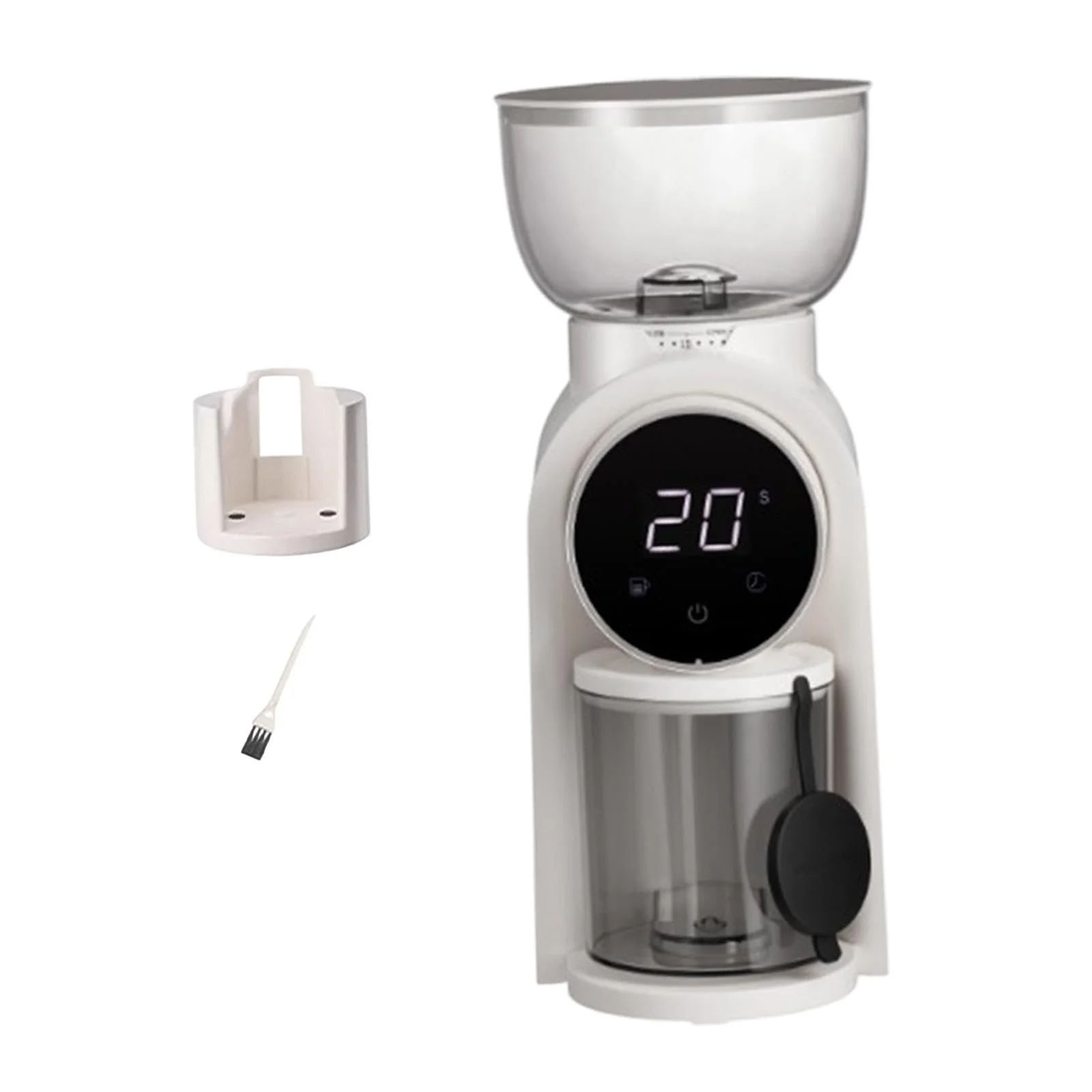 Кофемолка Baoblaze 2-14 Чашок 5-14с для эспрессо, настройка помола, дисплей времени, белый, фото №7