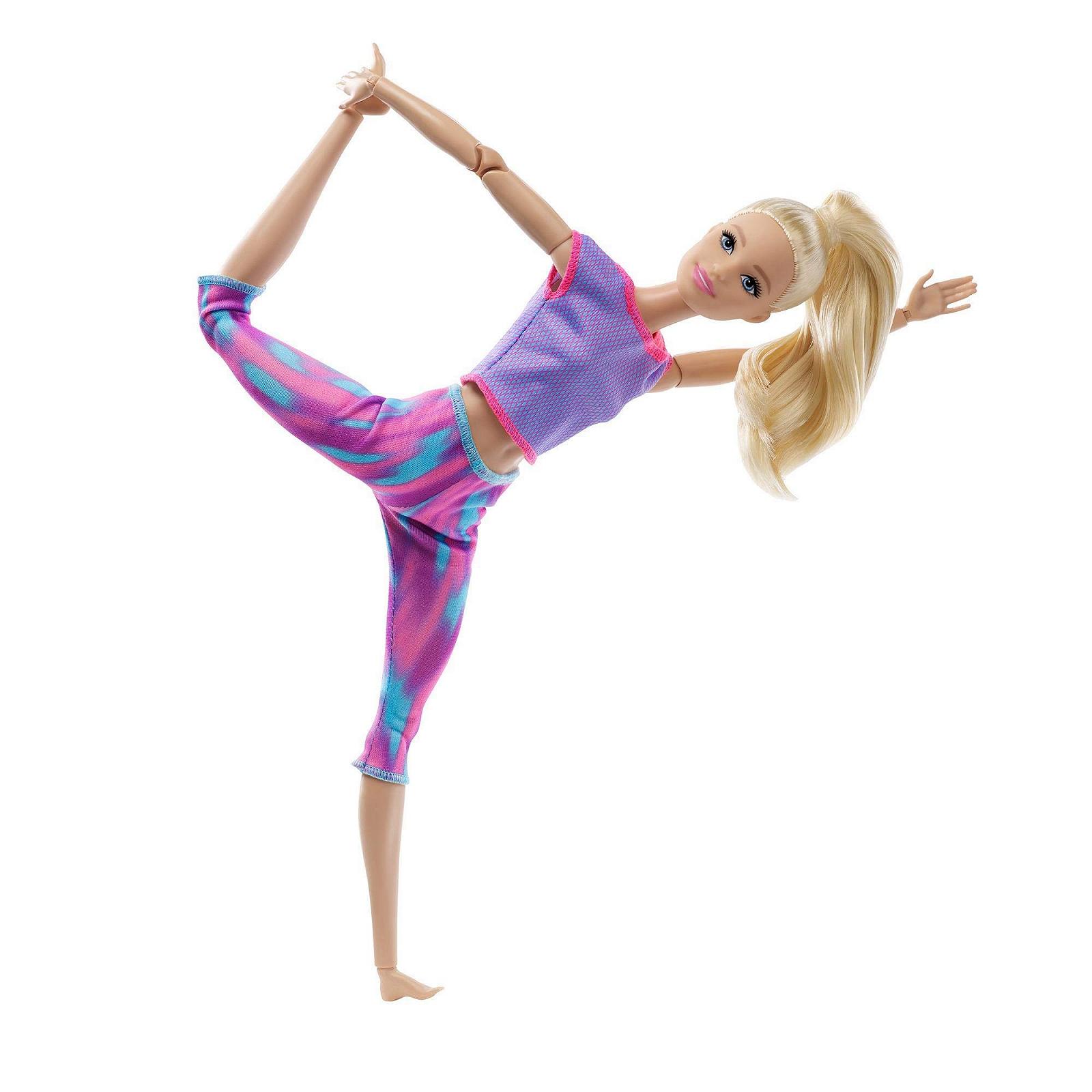 Кукла Barbie Made to Move GXF04 Йога Подвижная Блондинка и Фиолетовый Йога Наряд, фото №3