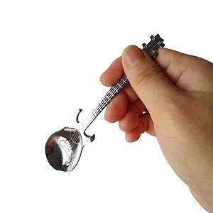 Ложка чайна AYOMI Нержавіюча сталь Форма гітари Набір з 4 штук synthetic.ua - Фото 1