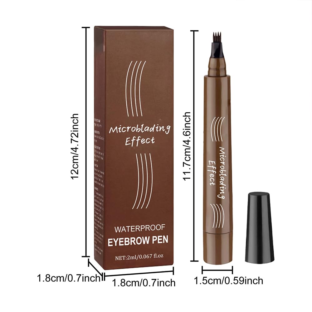 Олівець для Бровей Upgraded 2024 Eyebrow Pencil with 4 Fork Tips Темно-коричневий, фото №7 Олівець для Бровей Upgraded 2024 Eyebrow Pencil with 4 Fork Tips Темно-коричневий, фото №7