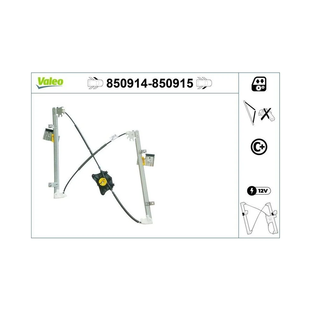 Склопідйомник VALEO 850914 для VW передній лівий, фото №1