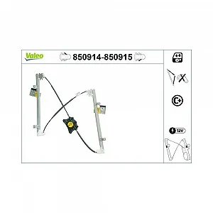 Склопідйомник VALEO 850914 для VW передній лівий - Фото 1