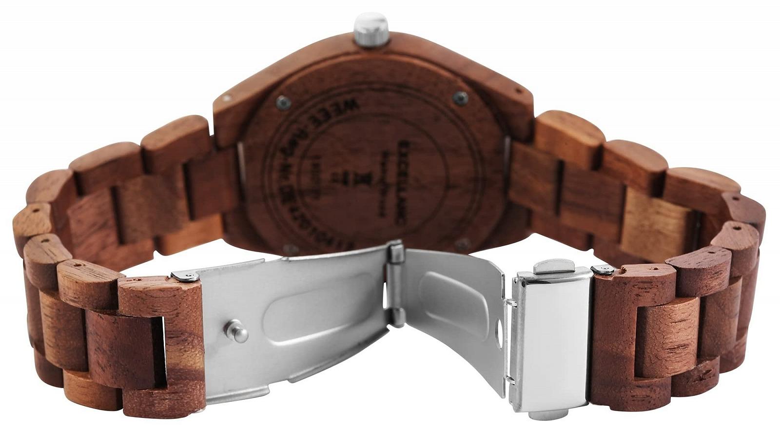 Часы Excellanc женские, деревянный браслет, складная застежка, аналоговый, кварцевый, фото №3