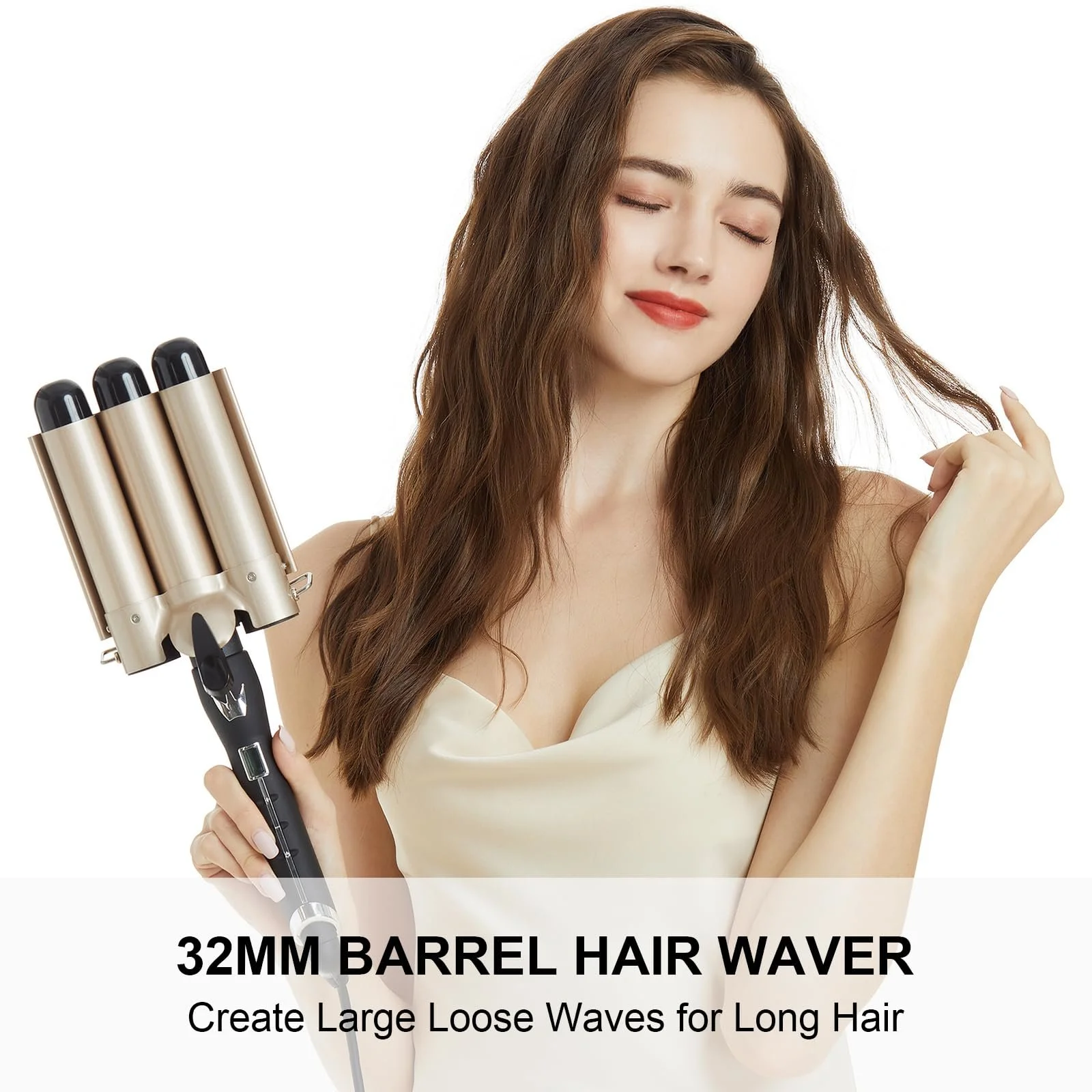 Плойка для волос AIMERVO Waver 32 мм 14 уровней температуры 80-210°C Керамическое покрытие, фото №2 Плойка для волос AIMERVO Waver 32 мм 14 уровней температуры 80-210°C Керамическое покрытие, фото №2