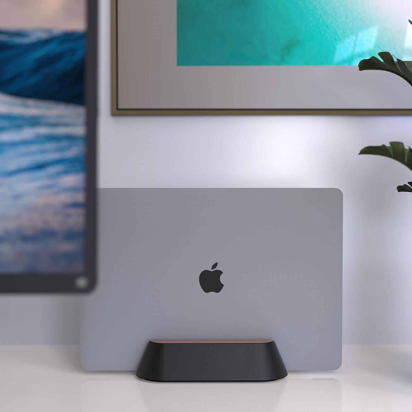 Вертикальная Подставка для Ноутбука Walnut and Ebony Leather (1-3,7 см), фото №2 Вертикальная Подставка для Ноутбука Walnut and Ebony Leather (1-3,7 см), фото №2