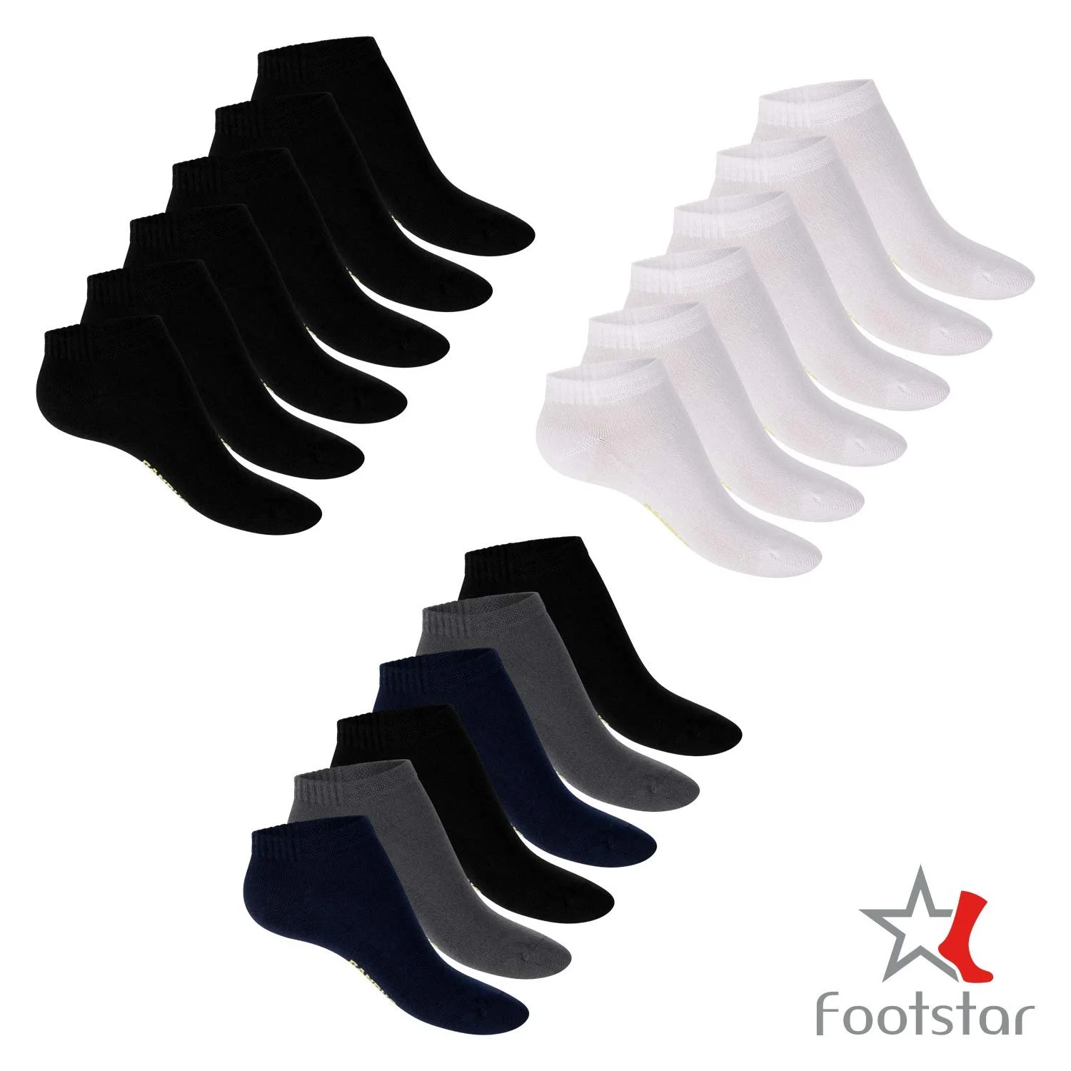 Жіночі шкарпетки Footstar Viscose Trainer (6 пар) М’які шкарпетки до щиколотки, фото №4