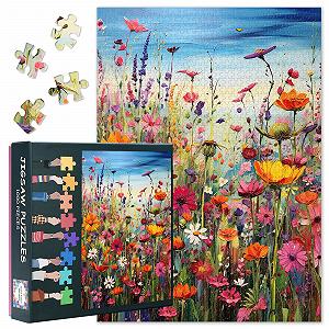 Пазл Bloom Plant Blossom Colourful Artwork 1000 елементів 70 x 50 cm - Фото 1