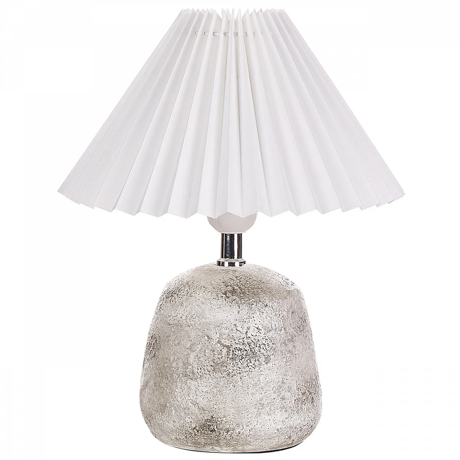 Настільна лампа Zeyi керамічна основа-ваза тканинний плафон конусоподібна сіра, фото №4