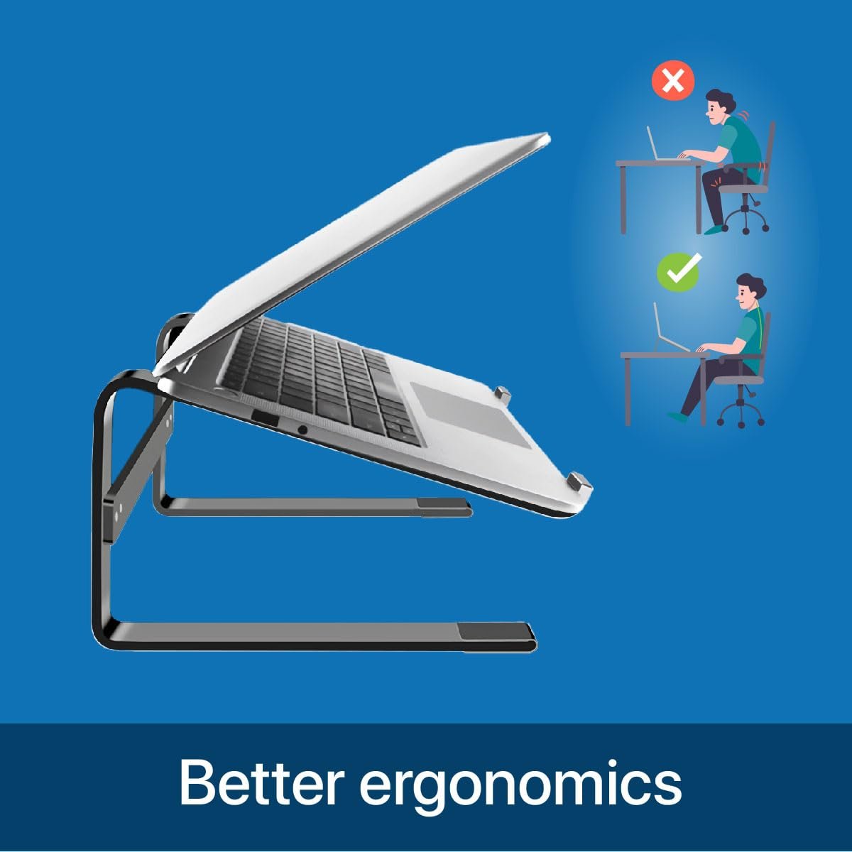 Подставка для ноутбука MMOBIEL Large 10-18 дюймов Алюминий, фото №7