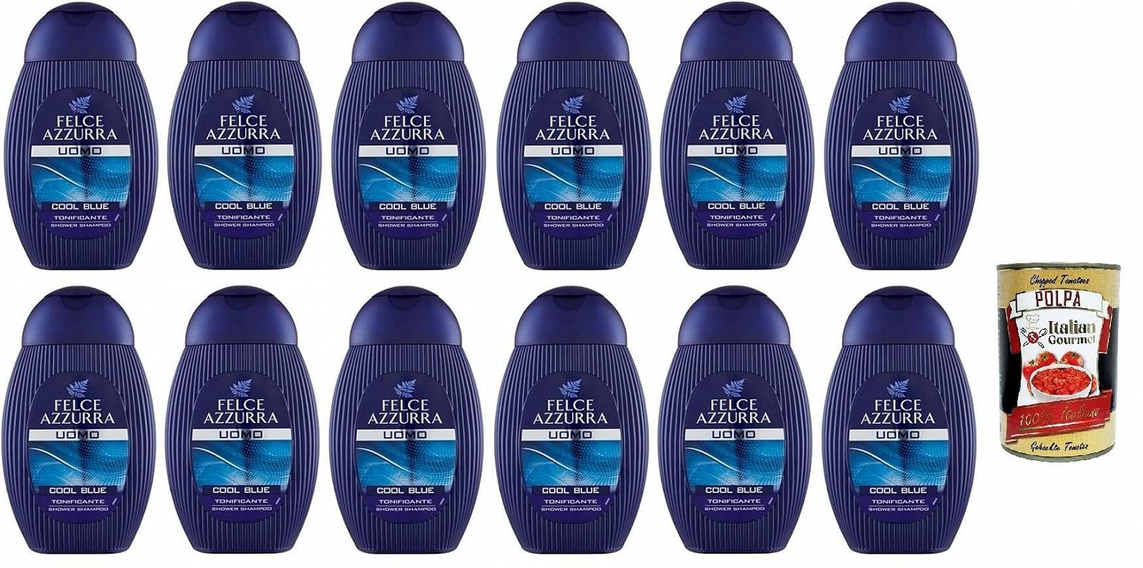 Гель-шампунь Felce Azzurra Uomo Cool Blue Tonificante Energising Refreshing 12 x 250 мл + 400 г, фото №1