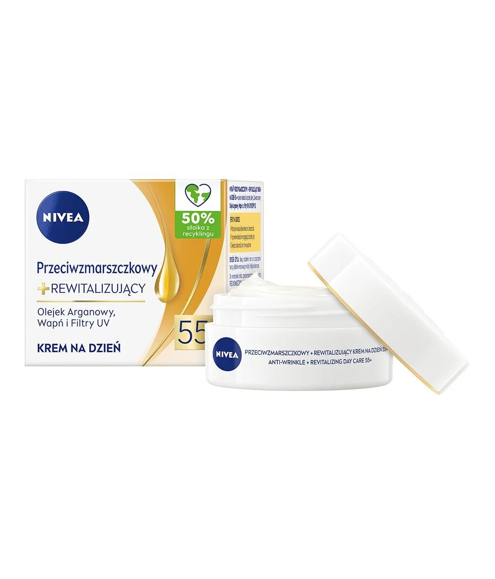Денний крем NIVEA Anti-Wrinkle + Revitalising 55+, SPF 15, 50 мл, фото №1