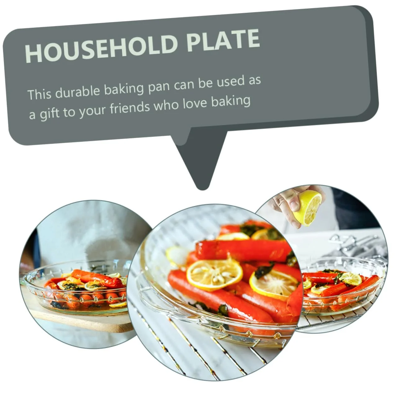 Форма для запікання GALPADA із загартованого скла для риби та овочів, фото №4