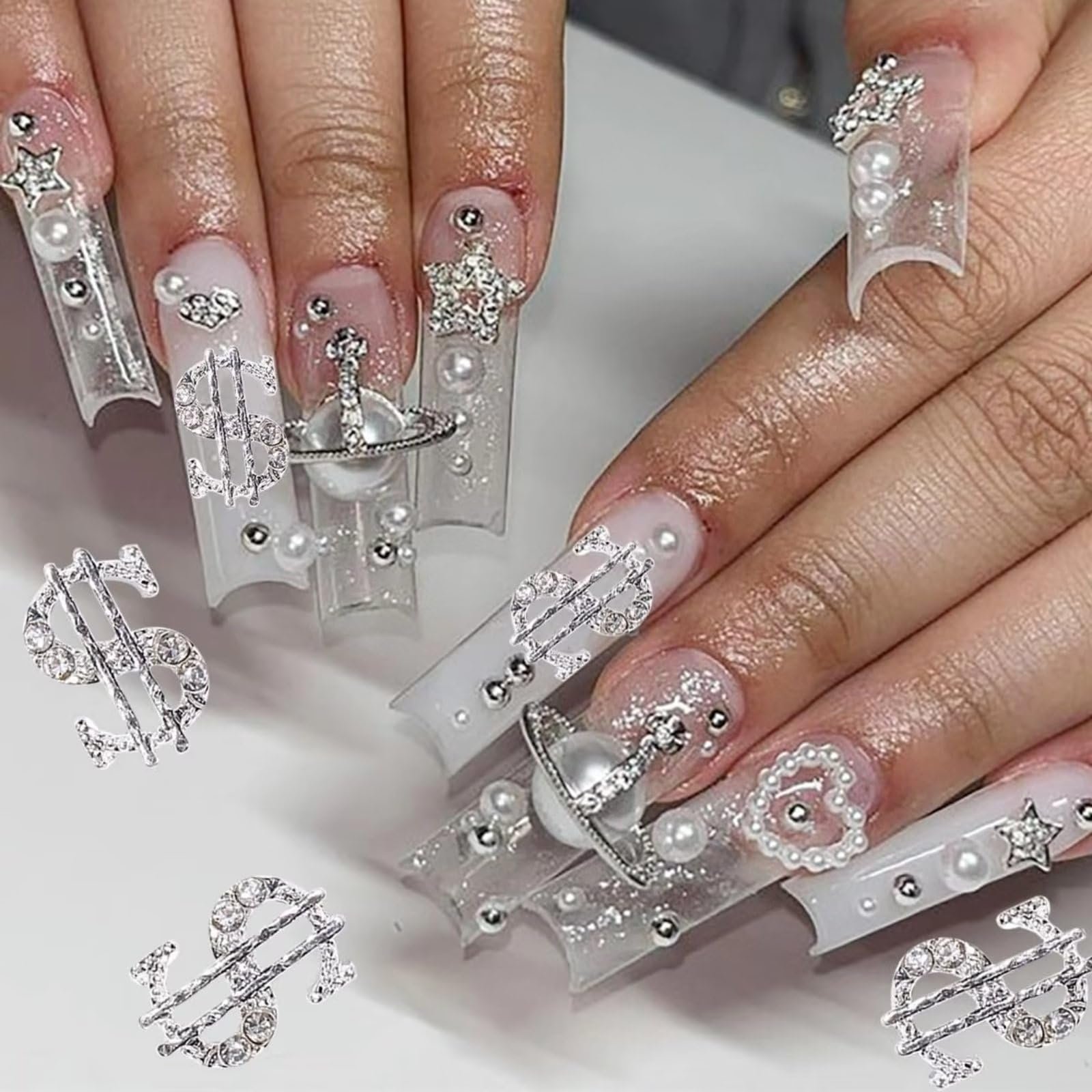 RUNRAYAY, сплав, долари, 3D, з дорогоцінним камінням та стразами, розкішний дизайн, кристали, фото №3