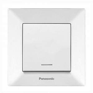 Выключатель Panasonic Arkedia Slim одноклавишный с подсветкой белый - Фото 1