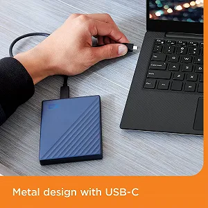 Внешний жесткий диск WD My Passport Ultra 6TB 2.5 дюйма USB-C USB 3.0 Темно-синий synthetic.ua - Фото 1