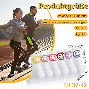 Шкарпетки тенісні Жіночі 39-42 Бавовняні Спортивні, 6 пар synthetic.ua - Фото 1