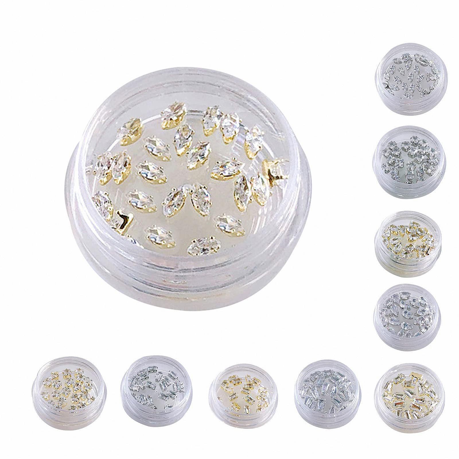 Украшения для ногтей 20шт/коробка Блестящие украшения для ногтей из кубического циркония Ювелирные изделия для женщин Рождественские подарки на день рождения B, фото №8