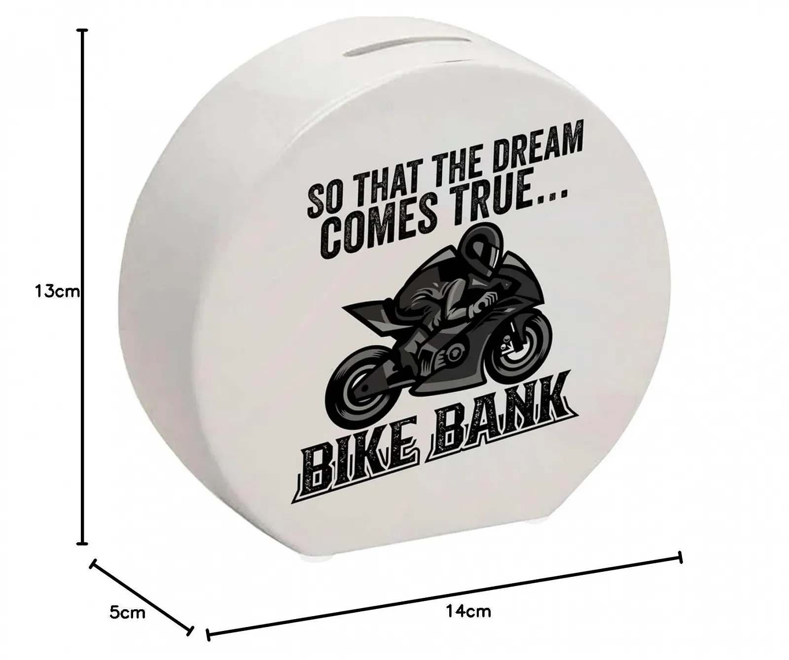 Скарбничка Bike Bank з мотоциклом керамічна, фото №6