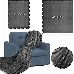 Покрывало Hengsong Мягкое 220 x 240 Серый synthetic.ua - Фото 1