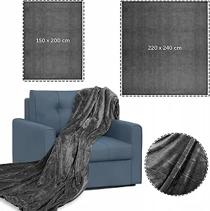 Покривало Hengsong М'яке 220 x 240 Сірий synthetic.ua - Фото 1