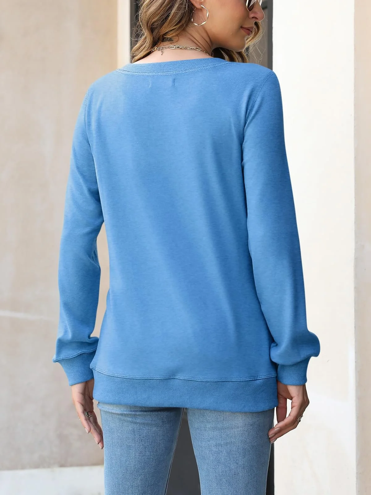 Женская толстовка Onsoyours, с круглым вырезом, повседневная, весенняя, с длинными рукавами, без капюшона, фото №6