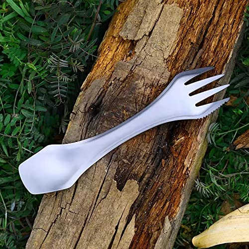 Вилка SSTI титановий 3-в-1 для подорожей кемпінгу Abrasive Blasting, фото №7 Вилка SSTI титановий 3-в-1 для подорожей кемпінгу Abrasive Blasting, фото №7