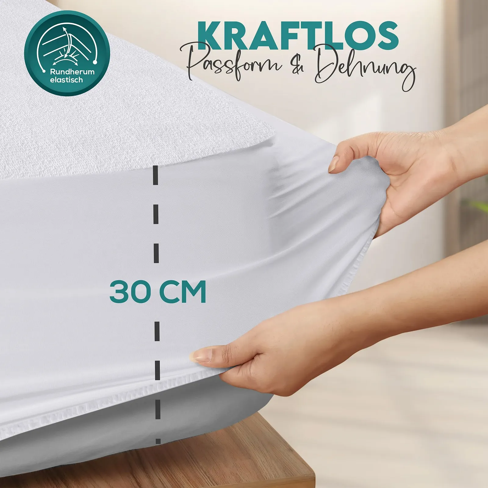 Наматрацник Utopia Bedding Водонепроникний 90 x 200 x 30 см, фото №4